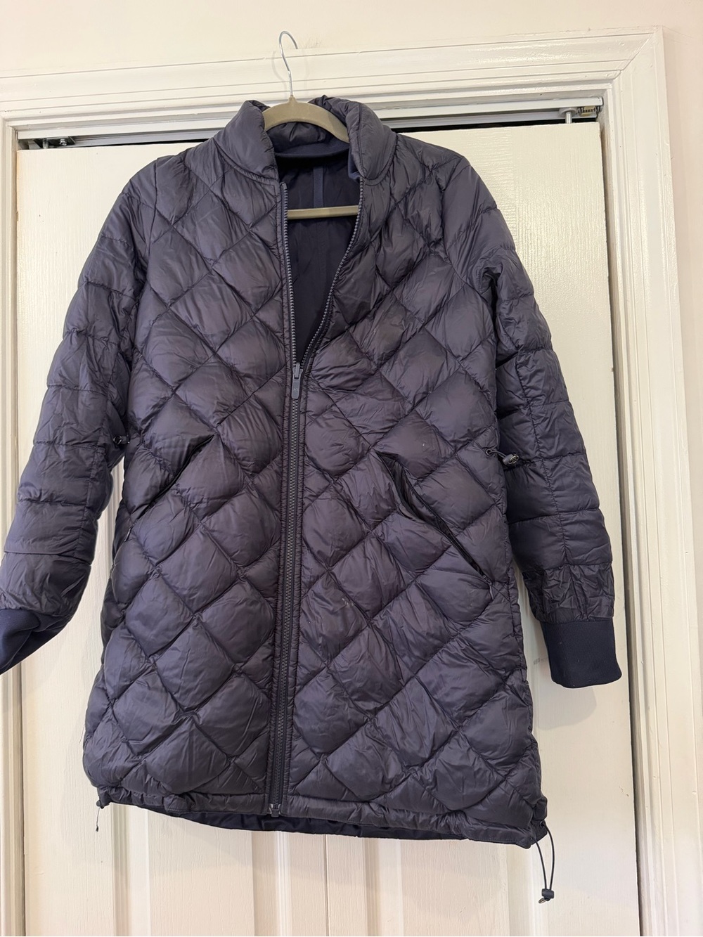 Lululemon No Shivers Bomber Jacket (Reversible) Deep Indigo Sz 2 No Hood navy